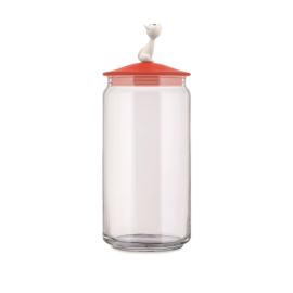 MioJar, Jar for Cat Food, Red-Orange