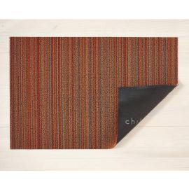 Skinny Stripe Shag Doormat, Orange, 46 x 71 cm