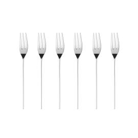 Malmo, Dessert Forks, Set of 6pcs, Silver 