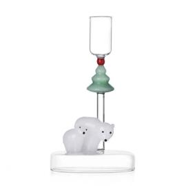 White Bear and Wish Tree, Candle holder White Bears & Green Wish Tree