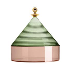 Trullo, Table Container, Green-Pink