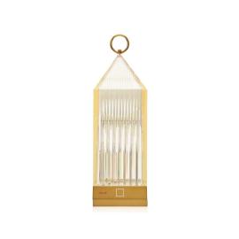 Lantern, Rechargeable Outdoor Lamp, Gold