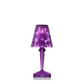 Battery Transparent, Rechargeable Table Lamp, Plum