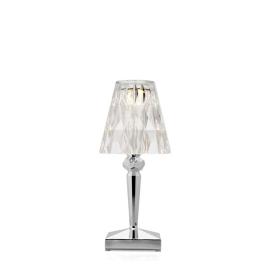 Battery Metal, Rechargeable Table Lamp, Chrome