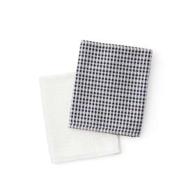 Troides Tea Towel, 2 Pcs, Troides Indigo