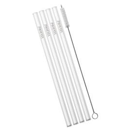 Glass Straws Long, Set of 4pcs 