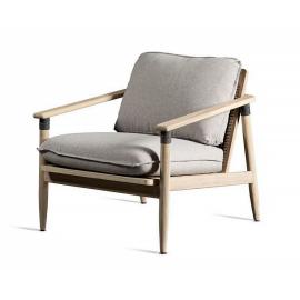 Corda, Outdoor Lounge Chair, Almond