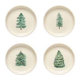 Casafina, Pacifica Appetizer Plates, Christmas Tree, Set of 4