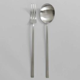 Kogei, Salad Servers, Brushed Steel