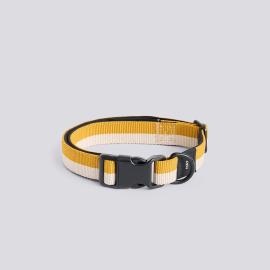 Hay Dogs, Pet Collar, L/M, Ochre-Off-White