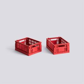 Hay Colour, Mini Crate, Set of 2, Red