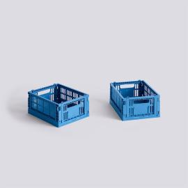 Hay Colour, Mini Crate, Set of 2, Electric Blue