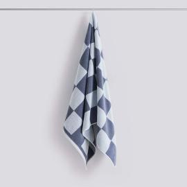 Check Organic, Bath Towel, Steel Blue, 70 x 136