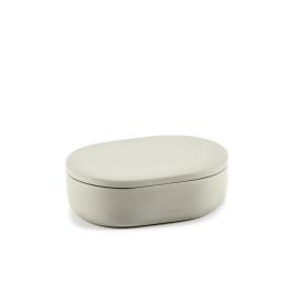 Cose, Box with Lid Oval, Beige, Small,