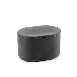 Cose, Box with Lid Oval, Dark Grey, Large