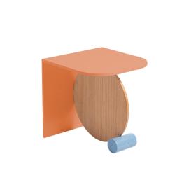 Table Roll, Side Table, Determined Orange-Marine Terrazzo