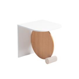 Table Roll, Side Table, Pure White-Halvas Terrazzo