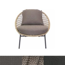 Naomi, Outdoor Lounge Chair, Carrion Castor - Graphite