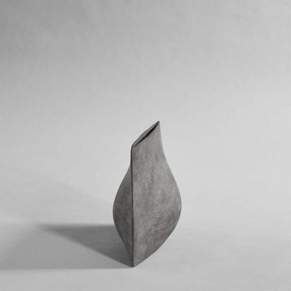 Origami, Vase, Small, Dark Grey