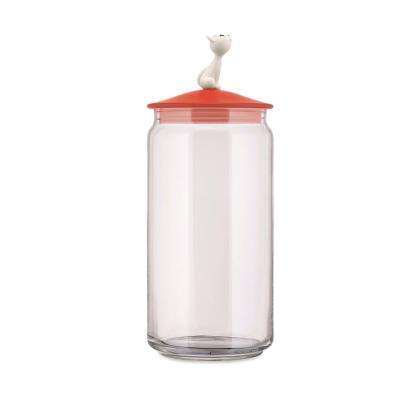 MioJar, Jar for Cat Food, Red-Orange