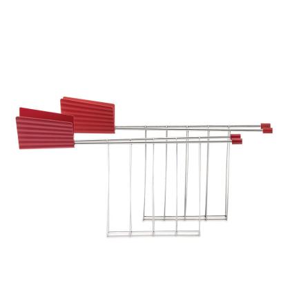 Plisse Set of Two Toaster Racks, Red