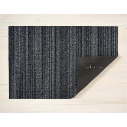 Skinny Stripe Shag Doormat, Blue, 46 x 71 cm