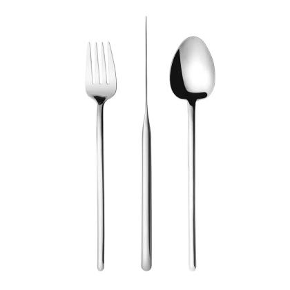 Stick, Cutlery Set of 24pcs, Silver 