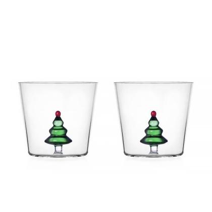 White Bear and Wish Tree, Tumbler, Green, Set of 2