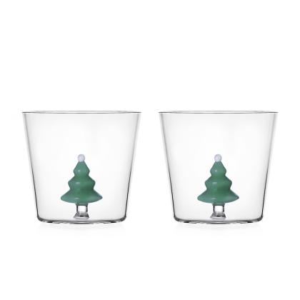 White Bear and Wish Tree, Tumbler, Matt Green, Set of 2