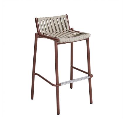 Loop, Outdoor Counter Stool with Strap, Honey