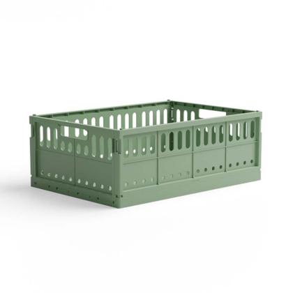 Made Folding Crate, Maxi, Green Bean