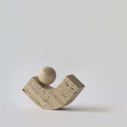 Equi Travertine Bookend