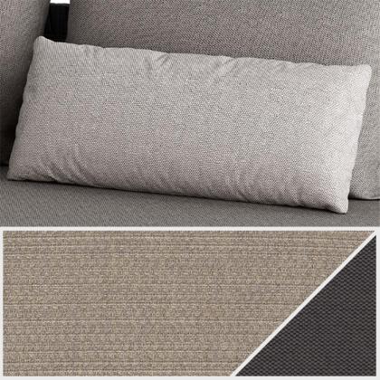 Pillow, Melange Ivory & Canvas Dark Grey, 45 x 60 cm