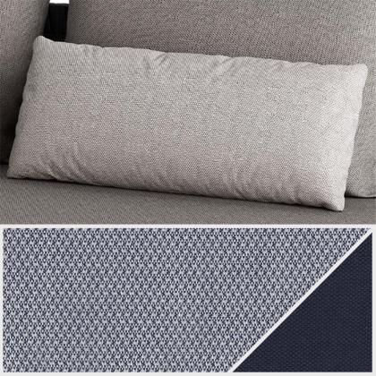 Pillow, Melange Navy Lagoon & Canvas Midnight Blue, 45 x 60 cm