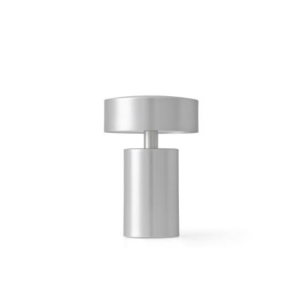 Column, Portable Table Lamp, Brushed Aluminium