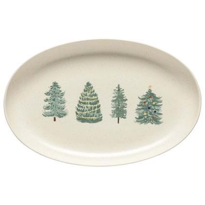 Casafina, Pacifica Oval Platter, Christmas Tree