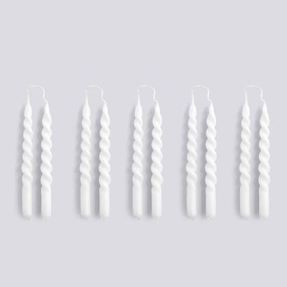 Mini Swirl, Candles, Set of 10, White