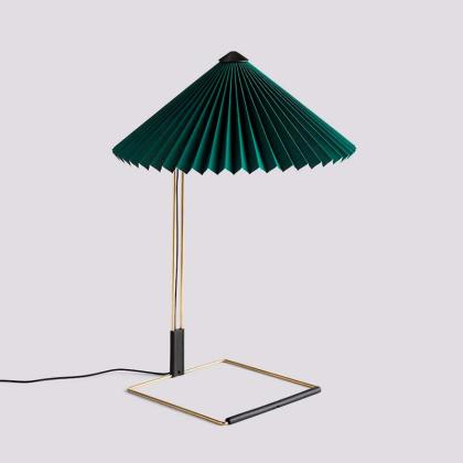 Matin, Table Lamp, Polished Brass, Green