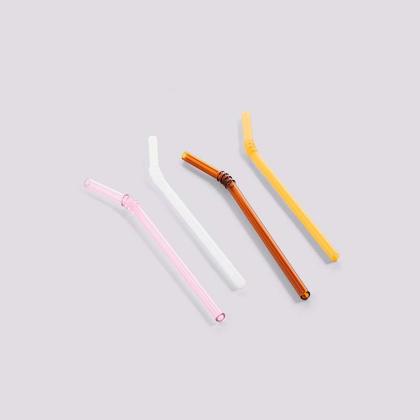 Sip, Swirl Straw, Set of 4, Opaque Mix