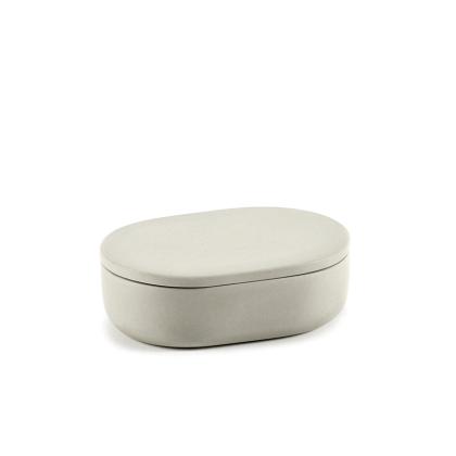 Cose, Box with Lid Oval, Beige, Small,