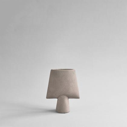 Sphere Vase Square, Mini, Taupe