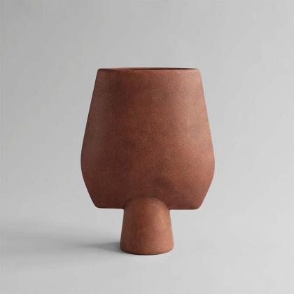 Sphere Vase Square, Big, Brown