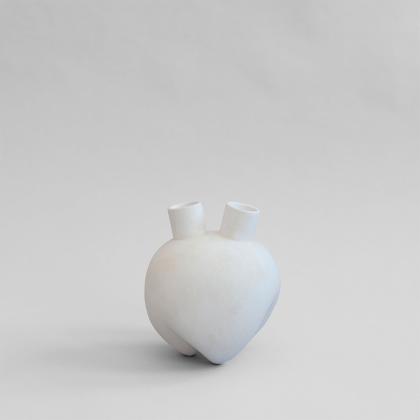 Sumo Vase, Horns, Bone White