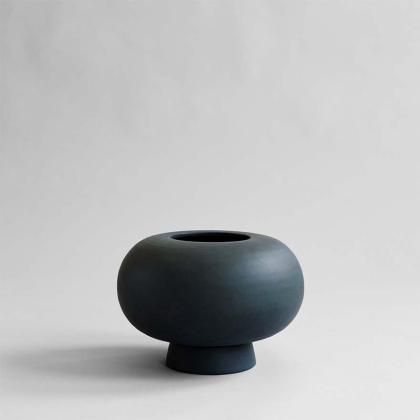 Kabin Vase, Fat, Black