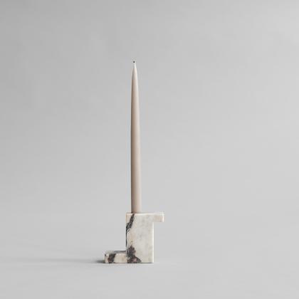 Brick Candle Holder, Tall, Calacatta