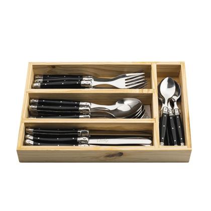 Premium Line, Cutlery Set of 24pcs, Black