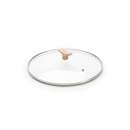 Glass Lid with Beechwood Knob, DIA28 cm