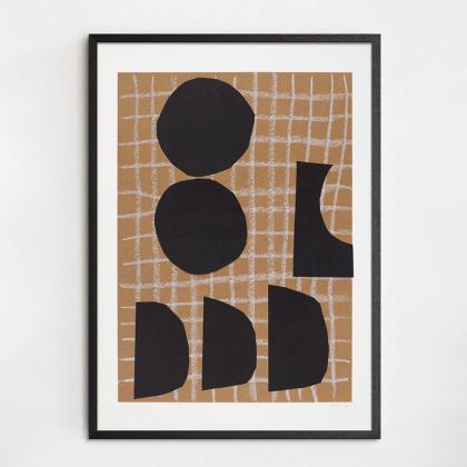 Dotted No. 136, Black Painted Oak Frame, 50 x 70