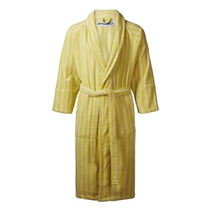 Naram, Bathrobe, Pristine & Neon Yellow, L/XL