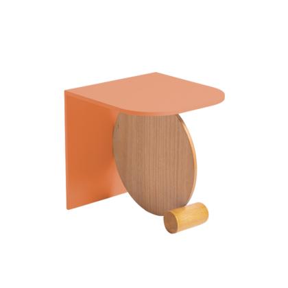 Table Roll, Side Table, Determined Orange-Oak